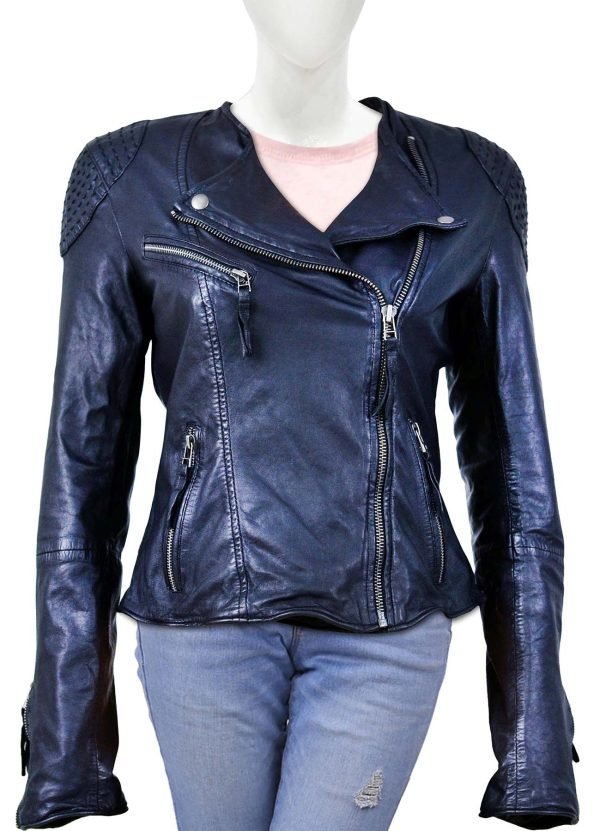 Women Biker Leather Jacket 