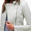 Creamy White Women's Leather Jacket