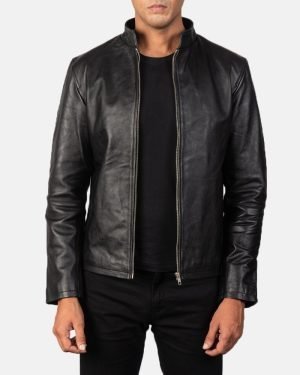 Men's Alex Black Leather Biker Jacket