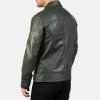 Men's Lavendard Green Leather Jacket
