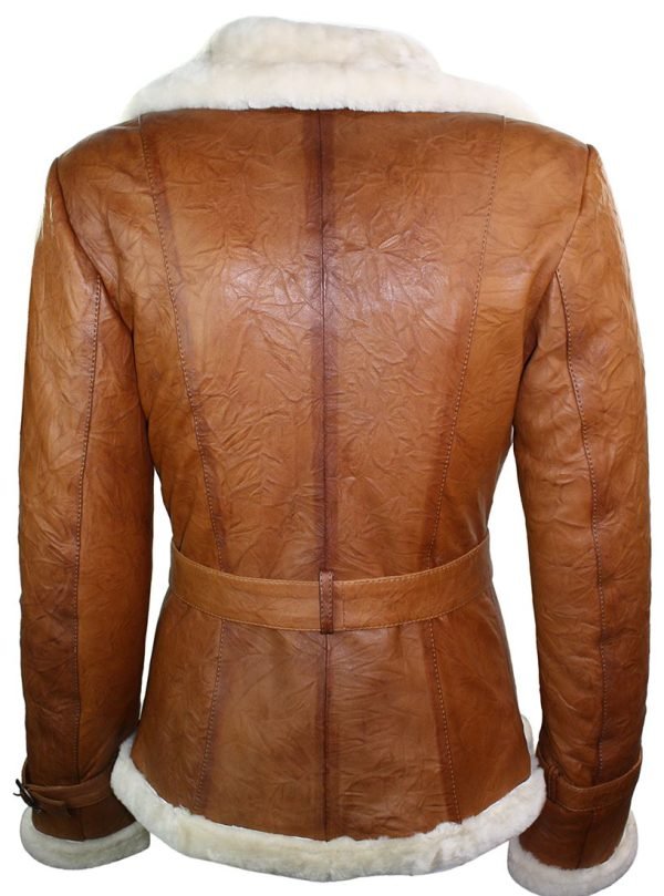 Women-Shearling-Double-Breasted-Leather-Jacket